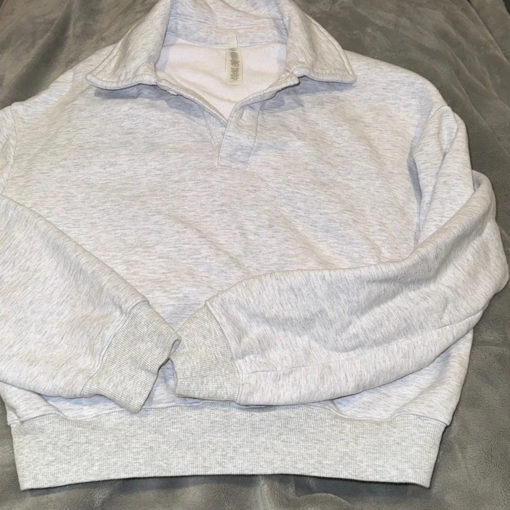 Skims Cotton Fleece Blend Polo Sweatshirt - Picture 3 of 5